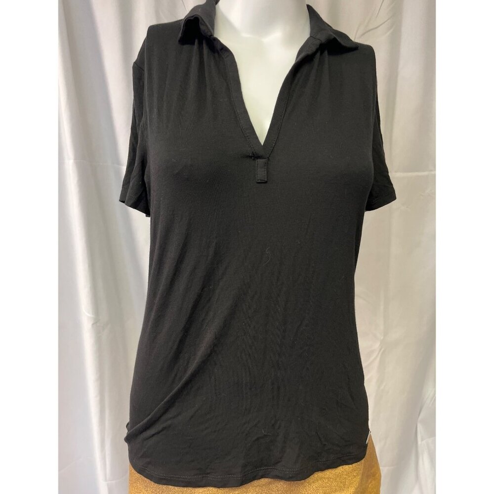 Elie Tahari Women's Black Shirt/Polo Sz S/P SKU 4203